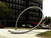 Amsterdam Holland and the sculptures of Lucien den Arend - his site specific sculpture ordered by the city of Amsterdam
