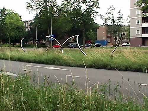 Haarlem Holland - sculptures (site specific and public sculpture) in cities in Europe and America by Lucien den Arend - his site specific sculptures ordered by the city of Haarlem