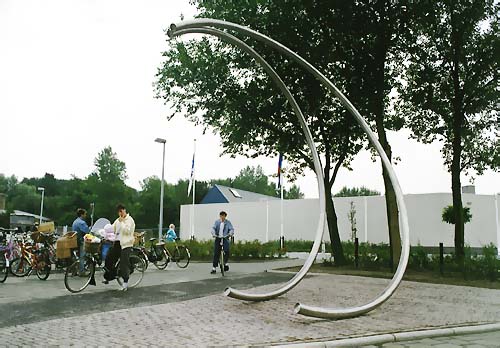 Katwijk aan Zee Holland and the sculpture of Lucien den Arend - his site specific sculptures in the city of Katwijk aan Zee