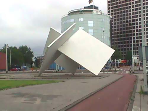 Rotterdam Holland - sculptures (site specific and public sculpture) in cities in Europe and America by Lucien den Arend - his site specific sculptures ordered by the city of Rotterdam - Alexandepolder - Overschie - Marconiplein