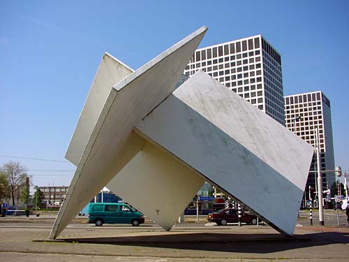 Rotterdam Holland - sculptures (site specific and public sculpture) in cities in Europe and America by Lucien den Arend - his site specific sculptures ordered by the city of Rotterdam