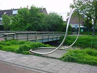 the city of Maarssen Holland and the sculpture of Lucien den Arend - site specific constructions in Maarssen (Maarssenbroek 