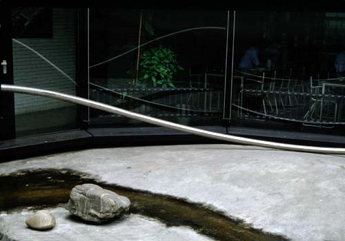 the city Rotterdam - Groot IJsselmonde Holland and the sculpture of Lucien den Arend - site specific constructions in Rotterdam - a Zen environmental work