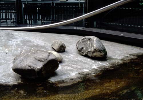 the city Rotterdam - Groot IJsselmonde Holland and the sculpture of Lucien den Arend - site specific constructions in Rotterdam - a Zen environmental work