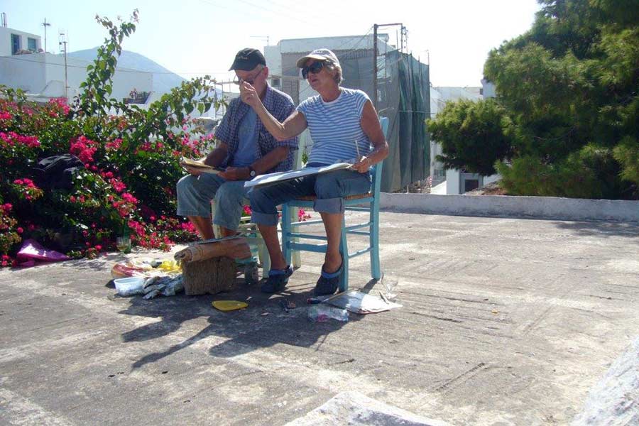 WORKSHOPS - Schilder- en teken cursussen op Paros, Griekenland. Een KUNST eiland.