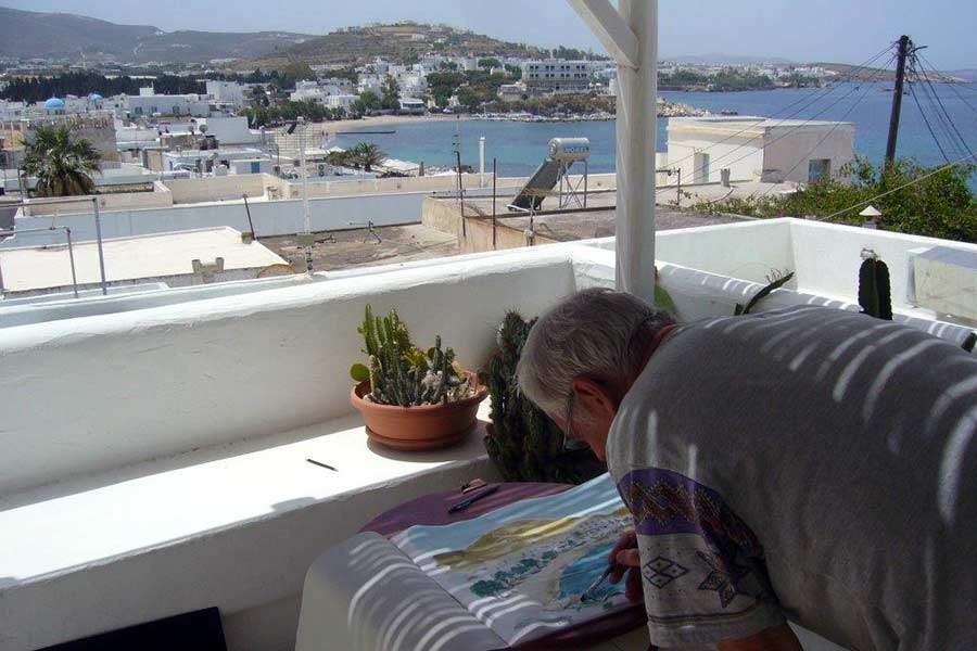 WORKSHOPS - Schilder- en teken cursussen op Paros, Griekenland. Een KUNST eiland.