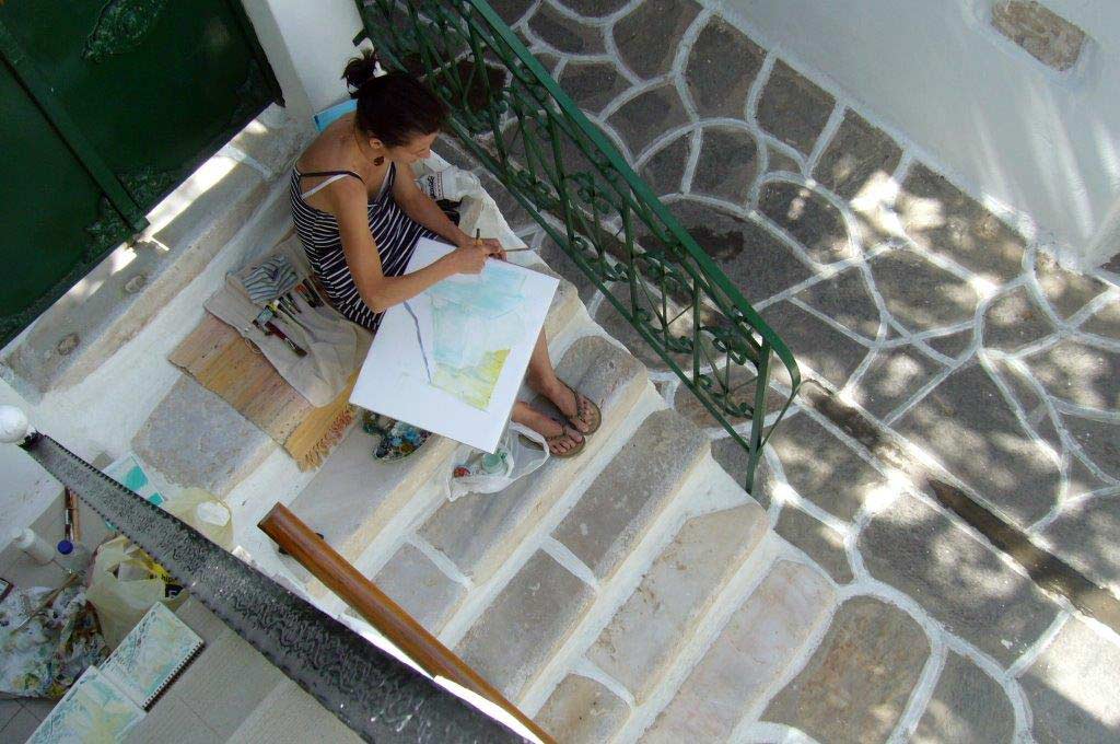WORKSHOPS - Schilder- en teken cursussen op Paros, Griekenland. Een KUNST eiland.