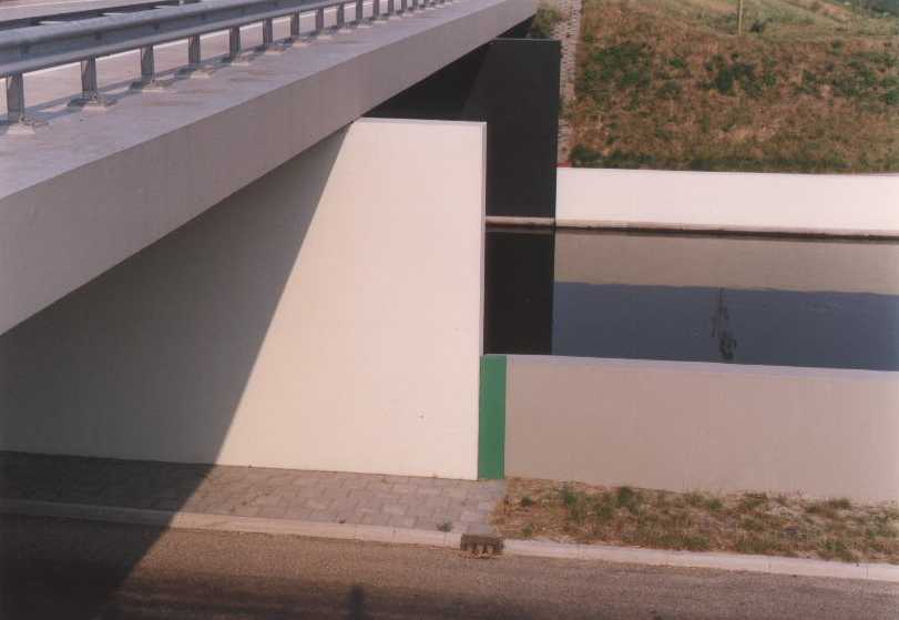 Homage to El Lissitzky - land art project with red steel element.