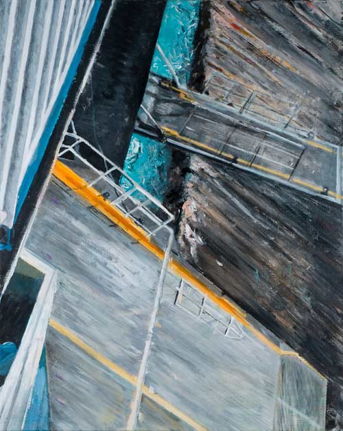 oil painting, ferry boat - Wim Drion, painter