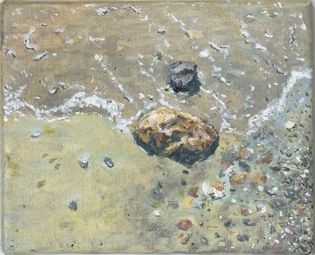 oil painting, clear sea - Wim Drion, painter