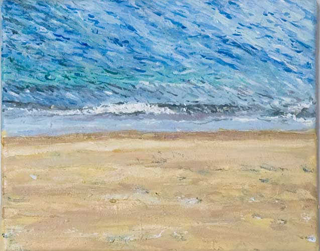 oil painting, sea shore - Wim Drion, painter