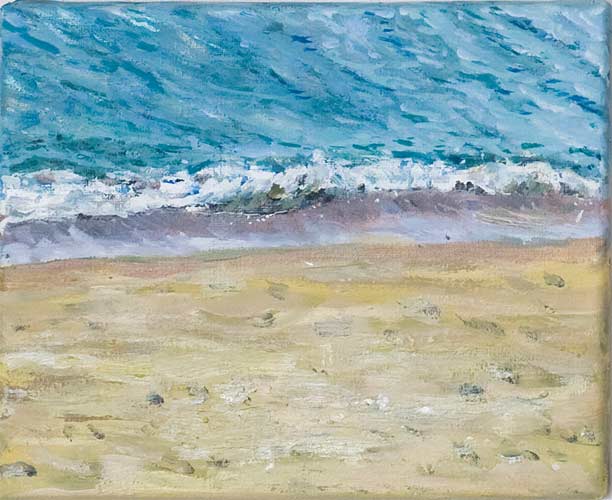 oil painting, sea shore - Wim Drion, painter