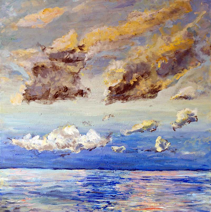 clouds sea - 100x100cm - 2015 - oil paint on canvas