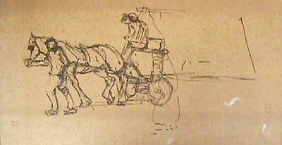 Cor Noltee in front of his Dordrecht nature Studio near the Ottersluis.