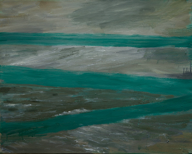 avondwandeling - olieverf op linnen - 80x60 cm - 2011