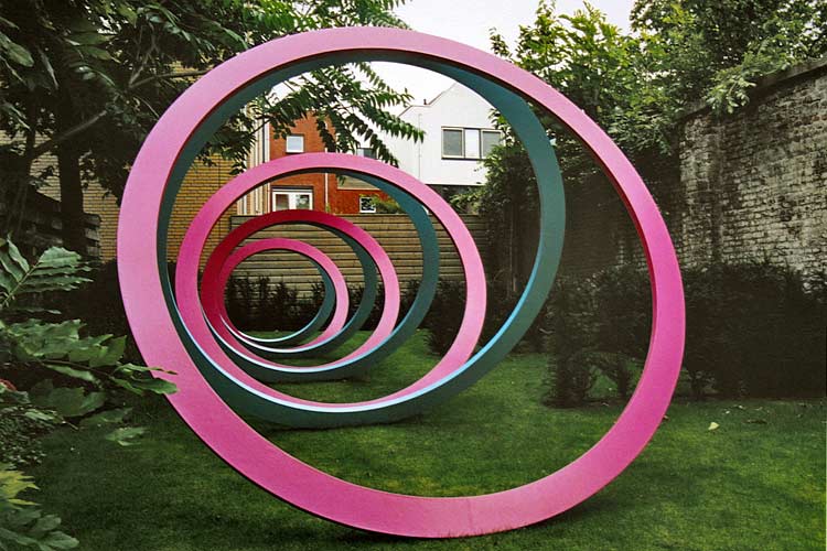 untitled - 2004 - various materials - wood and acrylic paint - garden, Havendijk 80, Gorinchem, The Netherlands