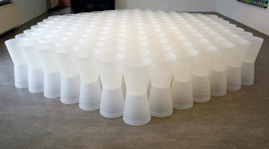 untitled - 2008 - 254 plastic waste paper baskets