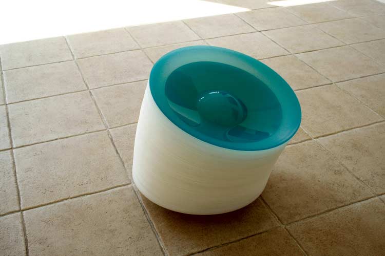 untitled - 2002-2008 - 61 plastic bowls - Gallery Conny van Kasteel - Egmond aan zee, The Netherlands