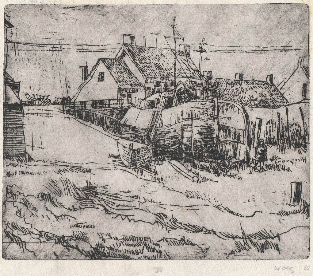 Develsluis, Heerjansdam - etching